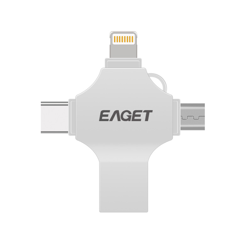 忆捷(EAGET) CF12 256G 苹果安卓type-c四合一U盘手机电脑两用优盘 单位:个高清大图