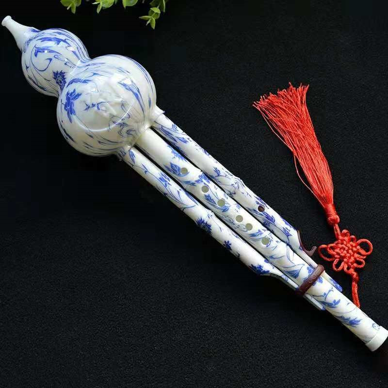黑色C调单葫芦丝 葫芦丝乐器c调双音入门初学者 成人 儿童 小学生 小孩降b调葫芦丝