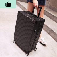 拉杆箱24寸旅行箱28寸密码皮箱包万向轮潮男女网红ins行李箱20寸NEWLAKE 24寸 直角复古款/神秘黑