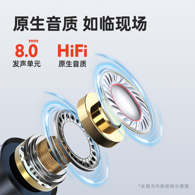 纽曼耳机XL06 锖色有线圆孔高音质适用于vivo华为oppo小米手机入耳电脑超重低音全民k歌游戏吃鸡带麦通用高清大图