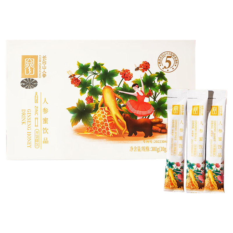长白山人参人参蜜饮品参香浓郁蜜润清甜感温润顺滑盒装300g
