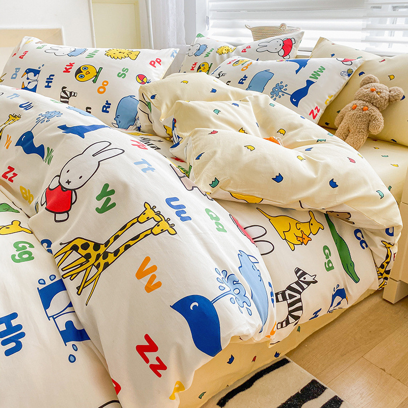 米菲兔四件套可爱卡通全棉床单被罩南通被套床上三件套