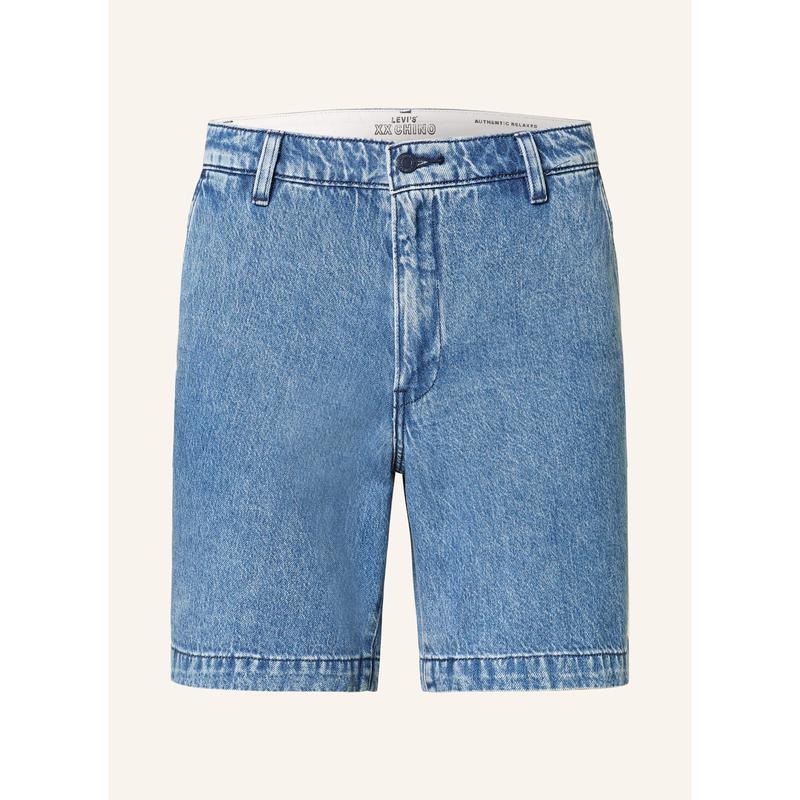 Levi's高腰宽腿短裤男牛仔短裤隐形拉链侧兜棉质水洗舒适百搭夏日潮牌 46_Light_Indigo_-_Flat_Finish 33