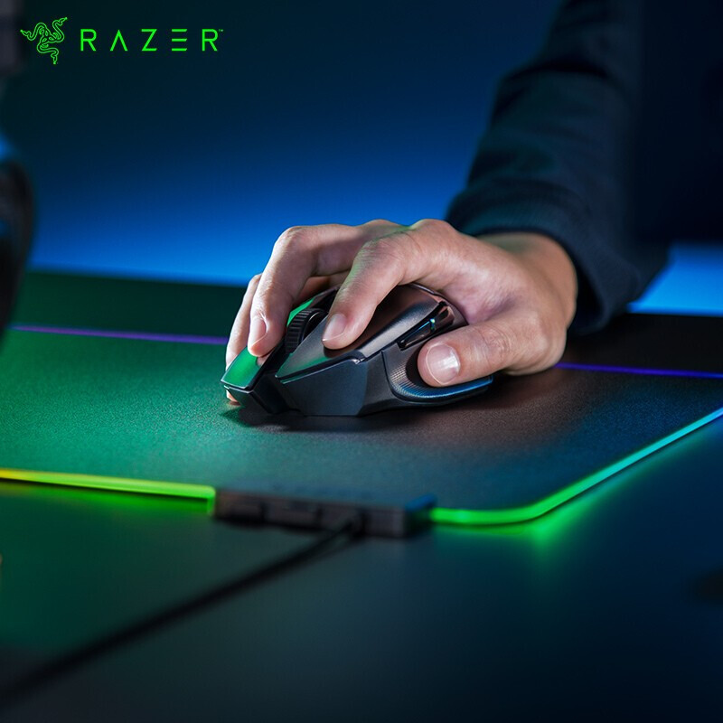 雷蛇 Razer 巴塞利斯蛇 X 级速版 小巴蛇 鼠标 无线鼠标 游戏鼠标 电竞 双无线模式 黑色 16000dpi
