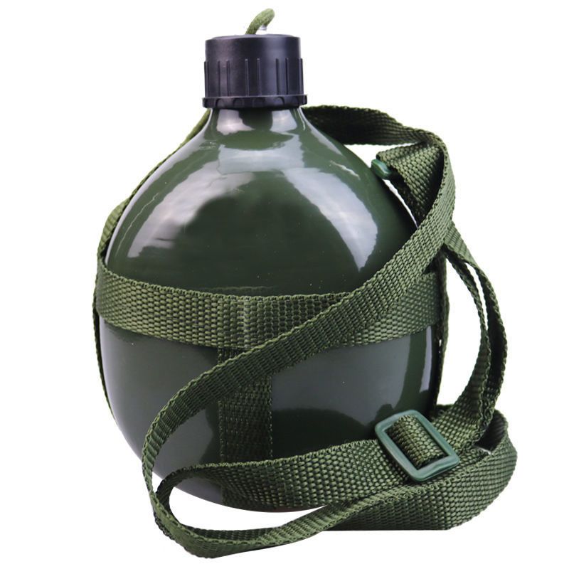军水壶铝行军背带水壶户外大容量便携学生军训水壶解放军老式水壶薄款