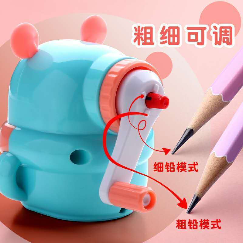 铅笔马克龙色削笔刀小学生手摇自动进铅卡通削笔器儿童刨笔器