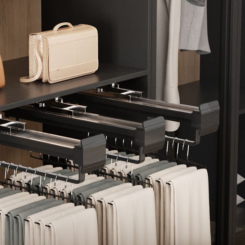 古达裤架衣柜内置伸缩裤架收纳挂裤家用挂裤子裤衣架夹子裤夹衣架