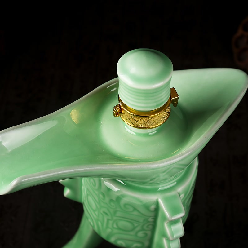 白水杜康一言九鼎酒清香型白酒入口绵柔文化名酒帝王杯酒樽陶瓷酒器