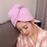 吸水干发帽女双层加厚懒人速干包头巾抖音可爱干发巾洗头毛巾 三维工匠 单层绣星浅粉