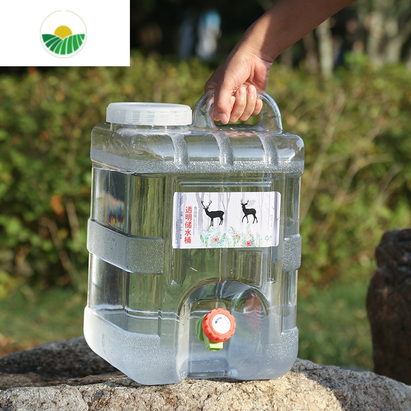 三维工匠户外纯净矿泉水空桶pc装山泉饮用带水龙头家用储水桶车载箱10