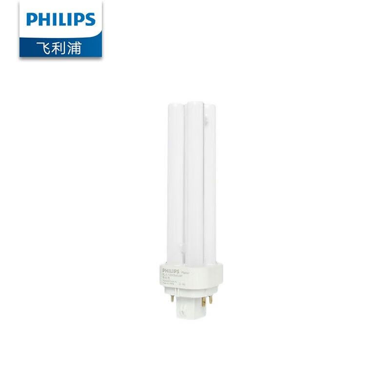 飞利浦(PHILIPS) G24q灯头紧凑型插拔管分离式节能荧光灯H型拔插管 PL-C 2针2P拔插管18W白光6500K高清大图