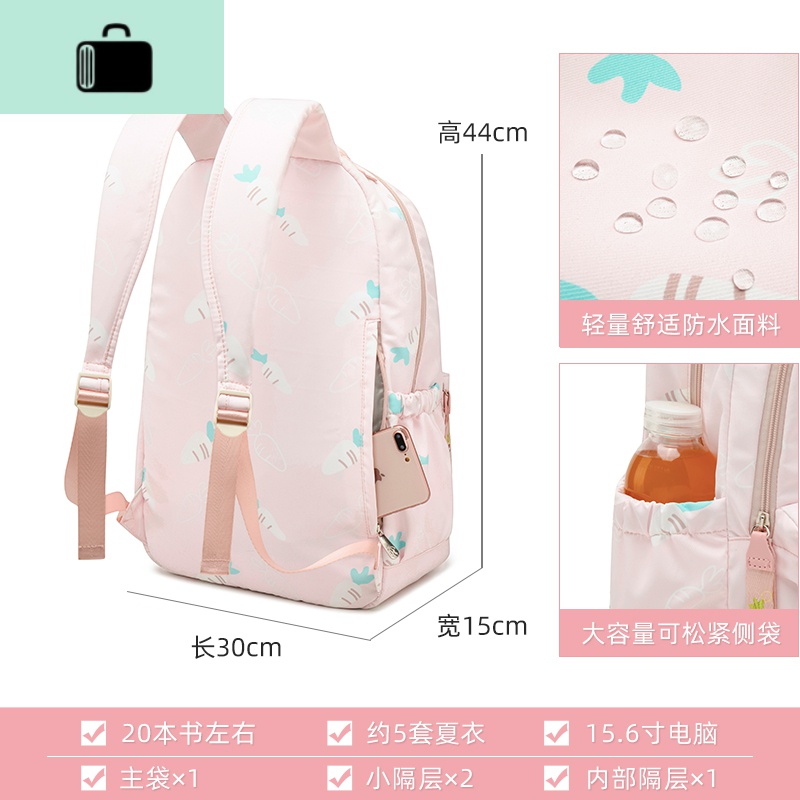 书包女初中生ins风韩版校园双肩包简约森系小清新大容量高中背包NEWLAKE高清大图