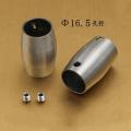 04不锈钢阳台楼梯扶手护栏五金配件拉丝封口接头圆钢棒连接配件 拉丝直接头16.5mm_854
