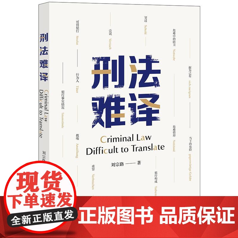 2025新书 刑法难译 刘宗路 著 法律出版社高清大图