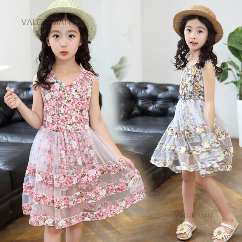 女童连衣裙夏季新款韩版儿童洋气公主裙蓬蓬纱裙小女孩裙子