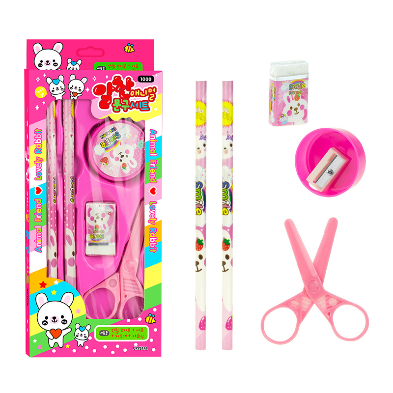 婴侍卫 文具套装5件套 YSW2211 蓝/粉 可选色高清大图