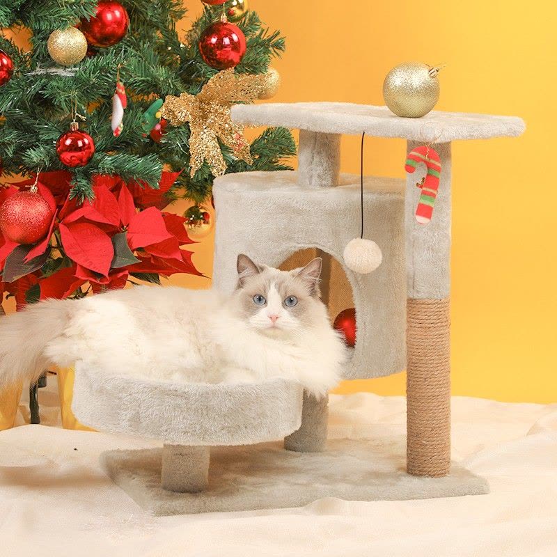 大号猫爬架猫窝猫树一体猫抓柱子立式猫架猫咪通天柱猫爬筒跳台图片