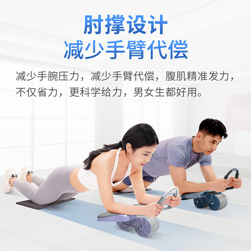 舒华(SHUA)室内健身器材肘撑健腹轮SH-S715(云雾紫)高清大图