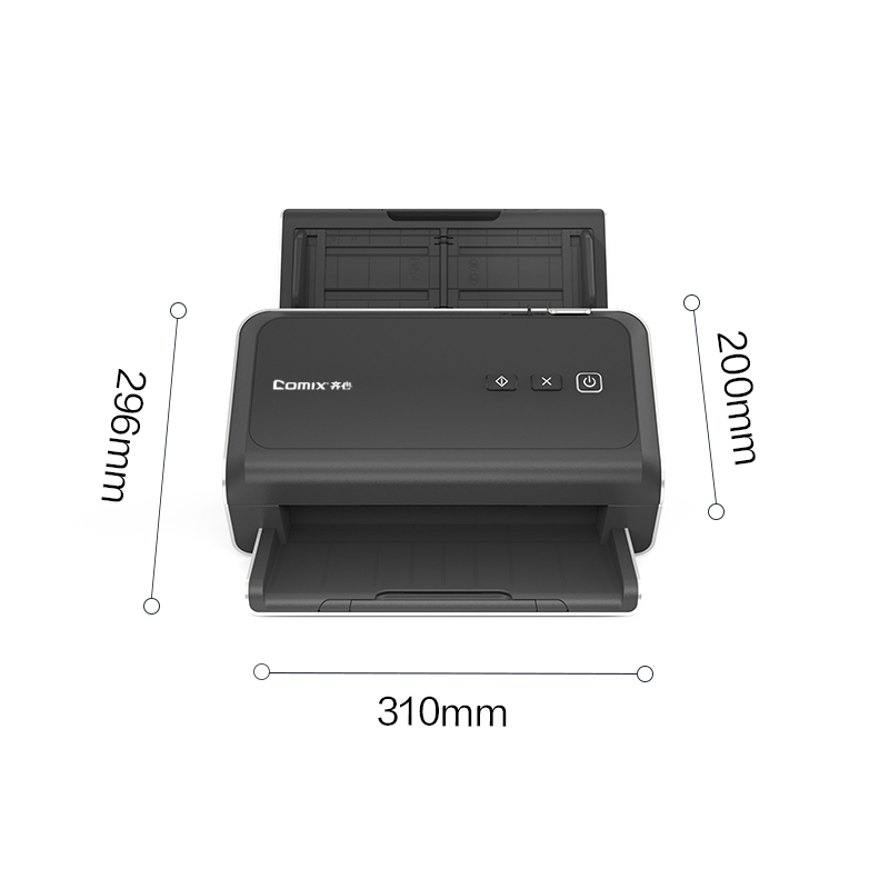 齐心(COMIX)QX1066国产扫描仪 高速馈纸式高清彩色双面连续扫描A4幅面66ppm/132ipm高清大图