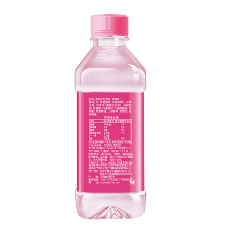 名仁 苏打水(玫瑰苏打)375ml 24瓶/箱装,5件起发