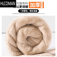 HLCOMAN羔绒裤子男款男士休闲长裤冬季加绒加厚直筒运动裤男裤男款