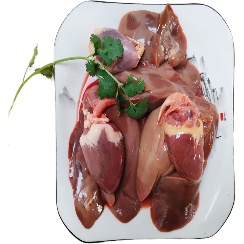 鹅心鹅肝鹅肠鹅肚食管去油去苦胆鹅心肝内脏新鲜冷冻批发鹅心5斤装