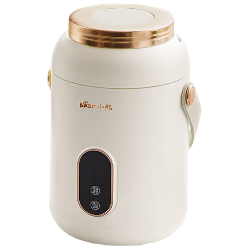 小熊(Bear)便携式电煮锅 加热饭盒保温桶焖烧杯 bb煲粥锅婴儿辅食电炖锅 DRG-P10W5-S01