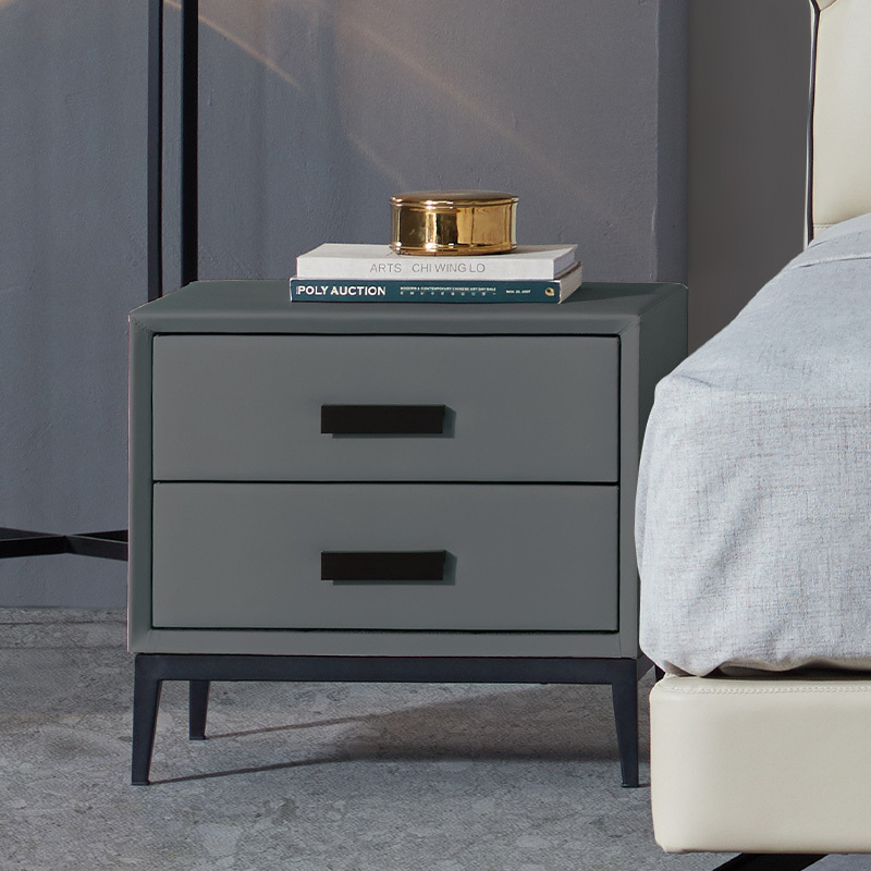 喜临门床头柜轻奢极简双色可选双屉床头柜子bs床头柜