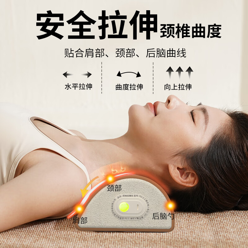 和正颈椎按摩枕颈部按摩器护颈热敷枕头肩颈背部按摩脖子腿揉捏全身生日礼物送男女朋友HZ-Z-2高清大图