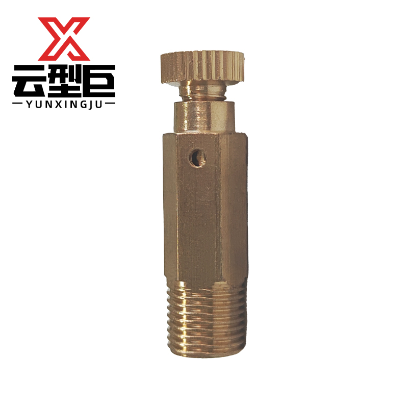 云型巨 暖气片铜跑风手捻放气阀 暖气片配件 铸铁暖气片配件 M10 单位:个高清大图
