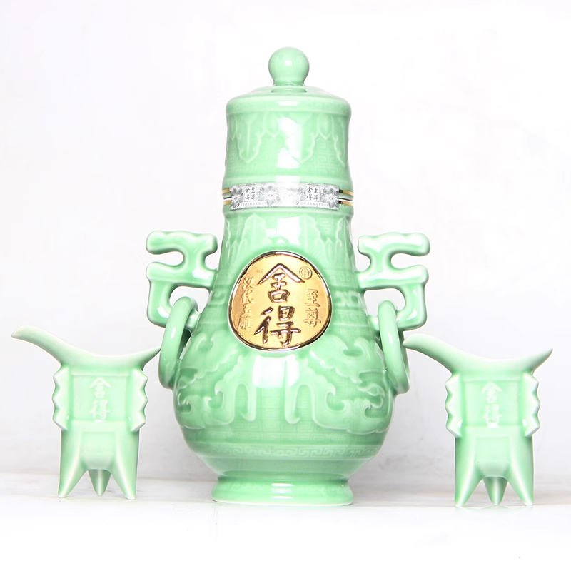 舍得酒 至尊舍得汉代玉雕 52度 1000ml 浓香型白酒 皮箱礼盒酒 2970