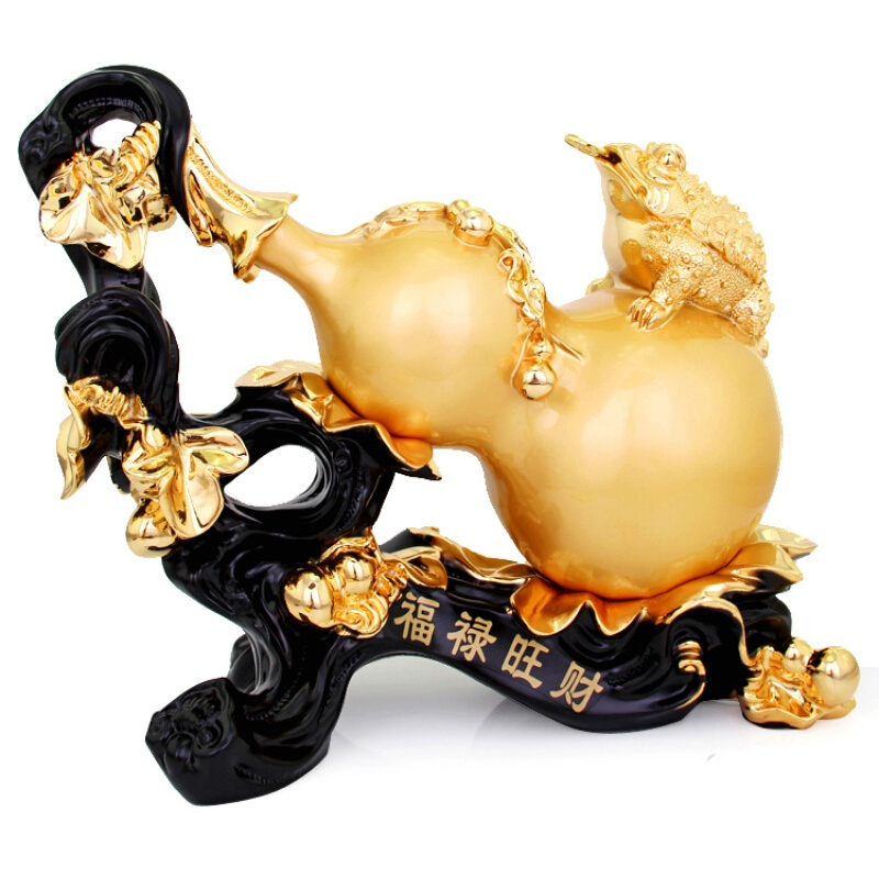 招财金蟾蜍福禄保平安葫芦摆件工艺品创意开业礼品生日祝寿礼