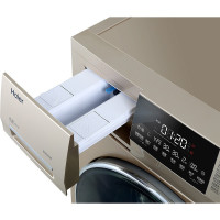【二手99新】 Haier 海尔XQG100-HBDX14756GU1洗烘干一体滚筒洗衣机10公斤金色