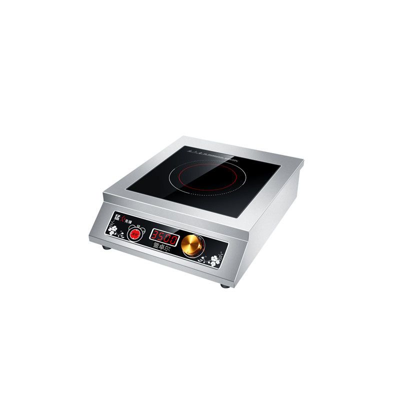 商用电磁炉3500w-4200w大功率煲汤炉家用特价火锅5000w爆炒灶|3500W平面全不锈钢电磁炉双旋钮款
