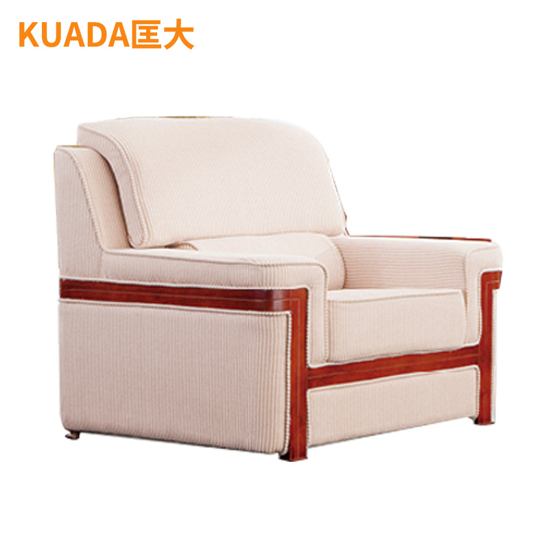 匡大 布艺沙发商务办公接待单人位沙发KD-E006-2高清大图