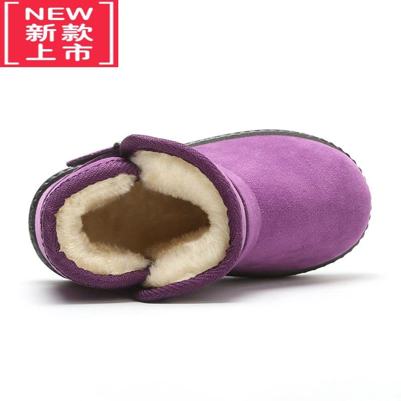 可莉允儿童棉鞋女童2022新款短靴冬季宝宝加绒男童防水冬天鞋靴子图片