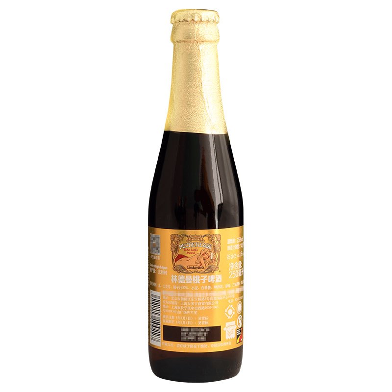 比利时进口 精酿啤酒 Lindemans 林德曼桃子啤酒250ml*6瓶