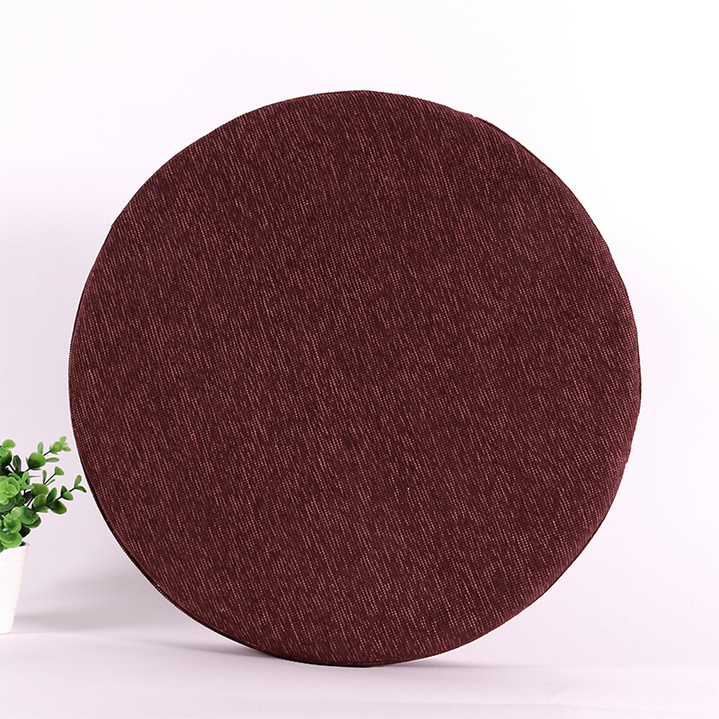 重质海绵亚麻加厚榻榻米圆形布艺日式地板坐垫练车增高椅垫子灰色直径