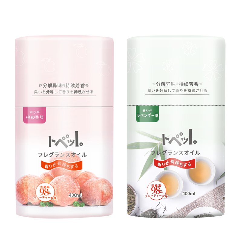 [苏宁易购X高洁联名款]空间除味香氛(袅袅茶烟+蜜桃乌龙)400ml*2瓶 净化消臭 去除异味 持续留香