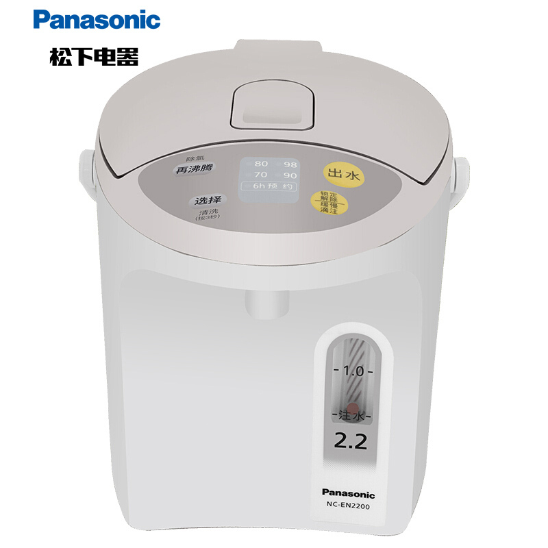 松下(Panasonic)电水瓶NC-EN2200电热水瓶隔热保温备长炭内胆家用2.2升 白色