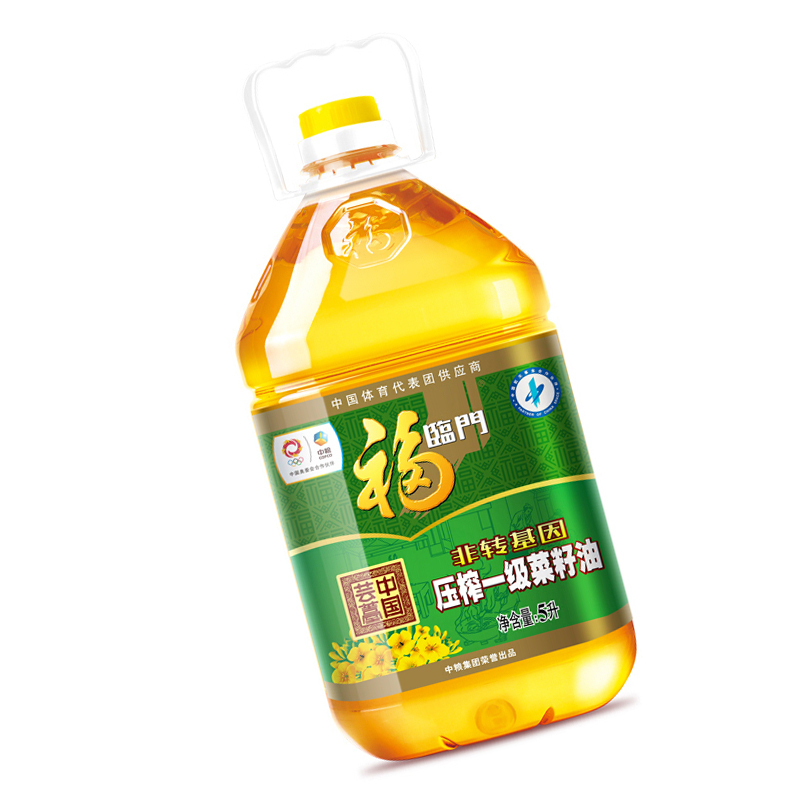 福临门非转基因压榨一级菜籽油5L