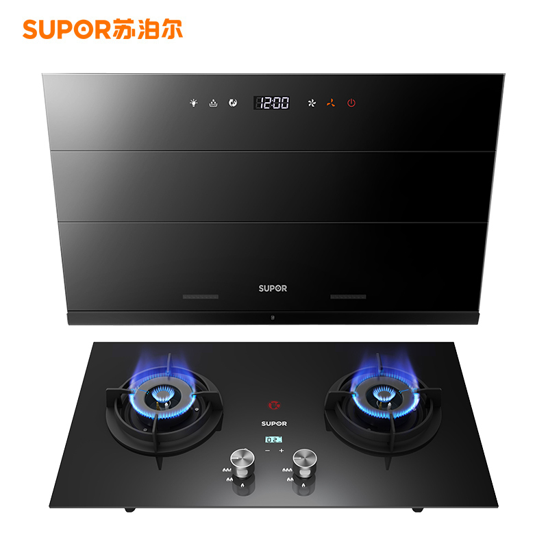 苏泊尔(SUPOR)J613S+DB2Z1A抽吸油烟机烟灶套餐套装侧吸式吸油烟机灶具套装自动清洗20立方(天然气)