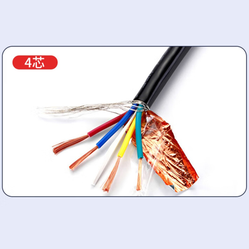 创德电线RVV 4x0.75平方护套线 国标电源线 监控电源纯铜家装家用工装高清大图