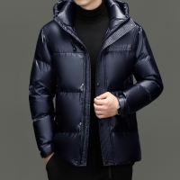 花花公子品牌冬装新款加厚连帽男士羽绒服时尚休闲大码男外套保暖上衣