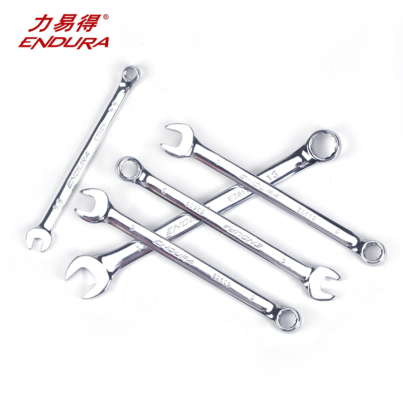 力易得(ENDURA)全抛光铬钒钢两用扳手 梅花开口两用扳手 22mm E2622 1把(货期3-5天)