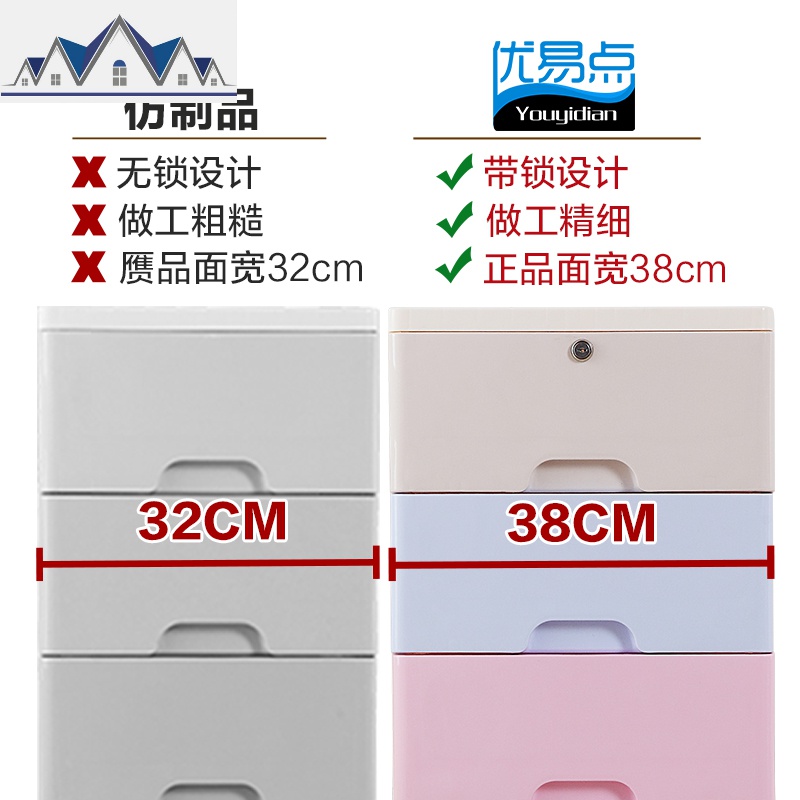 加厚多层抽屉式收纳柜宝宝玩具衣物收纳箱塑料储物柜儿童整理箱盒 三维工匠高清大图