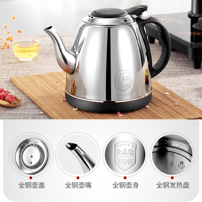 自动上水电热水壶时光旧巷套装家用抽水茶台烧水壶一体茶桌嵌入式泡茶专用 全自动[304款]自动旋转水柱