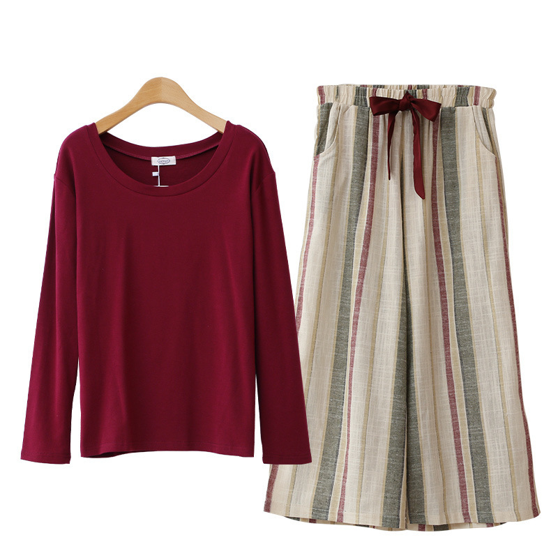 睡衣女秋批睡衣女士纯棉韩版女性休闲简约家居服居家服女士套装