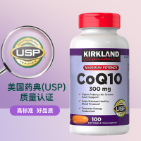 科克兰（Kirkland）辅酶Q10软胶囊美国原装进口coq10美国柯克兰 q10辅酶 300mg100粒（1瓶）