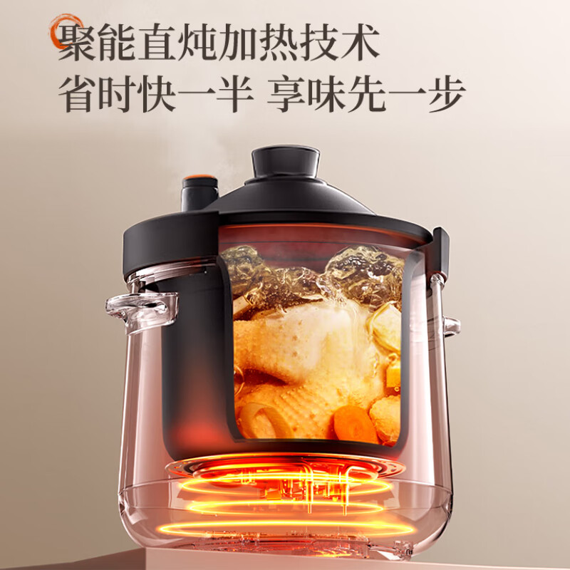 苏泊尔(SUPOR)快炖电炖锅 电砂锅 电炖盅 紫砂锅 燕窝炖盅 5.5L容量 DG55YC87高清大图